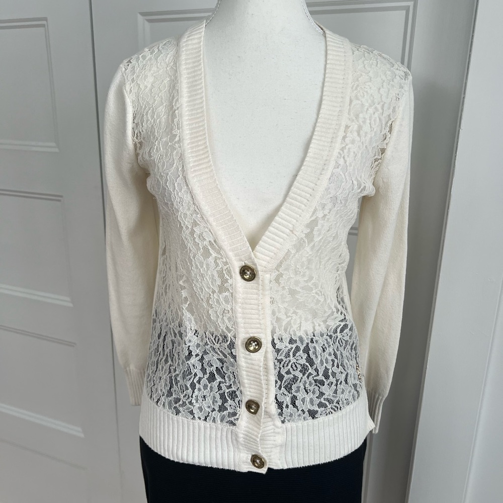 Juicy couture lace cardigan